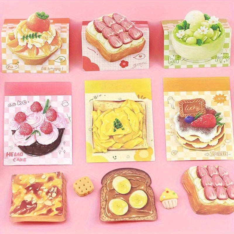 A Set of 8 with 160 Sheets of Cute Korean Cartoon Animal Sticky Notes, Creatively Designed As Standing Animals for Messages And Reminders, Perfect As Gifts Or Rewards for Teachers in The Classroom.