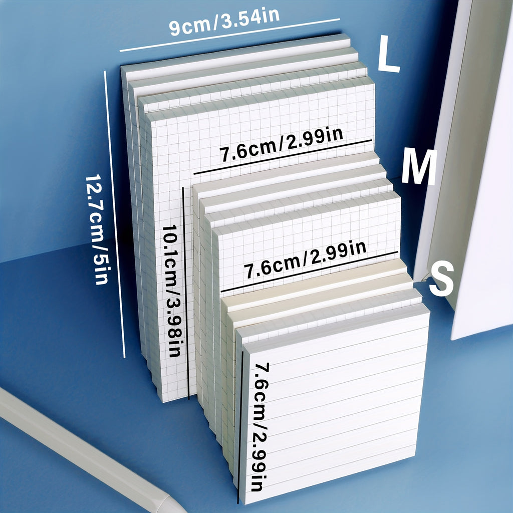 80 Small & 60 Large Sticky Notes 80 Small & 60 Large\u002FMedium Self-Adhesive Portable Student Note Markers: The Perfect Book of Horizontal Strip & Grid Sticky Notes for School & Office Use!
