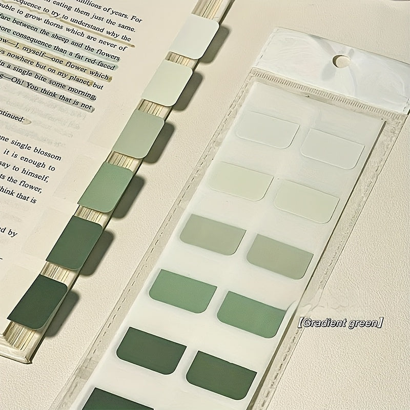 Gradient Color Transparent Writable Sticky Notes - Strong Adhesive Page Markers Suitable for Students & Office Workers, Transparent Front for Scanner\u002FFax, Color-Coded Index Tabs for Books, Documents, Planners, Tablets, Smartphones (Daily