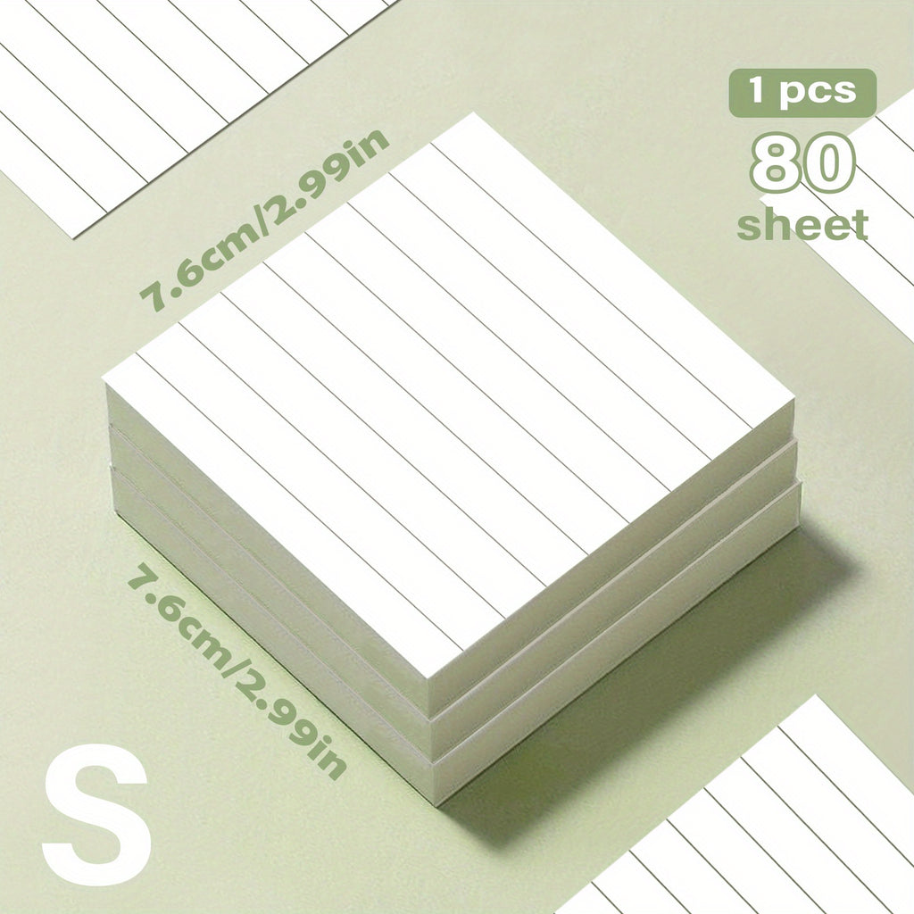 80 Small & 60 Large Sticky Notes 80 Small & 60 Large\u002FMedium Self-Adhesive Portable Student Note Markers: The Perfect Book of Horizontal Strip & Grid Sticky Notes for School & Office Use!