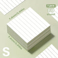 80 Small & 60 Large Sticky Notes 80 Small & 60 Large\u002FMedium Self-Adhesive Portable Student Note Markers: The Perfect Book of Horizontal Strip & Grid Sticky Notes for School & Office Use!