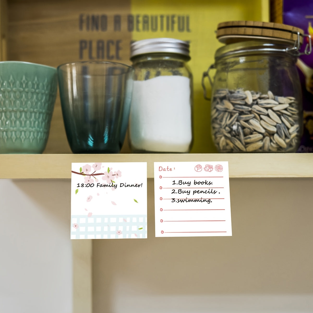 Cute 1pc\u002F4pcs 3x3 inch Self-Sticking Note Papers set, Adorable Cartoon Memo Pads with High-Adhesive, Reusable Tearable Post it Notes for Journal Planners Office School Home, Bulk Cute Stationery Gift