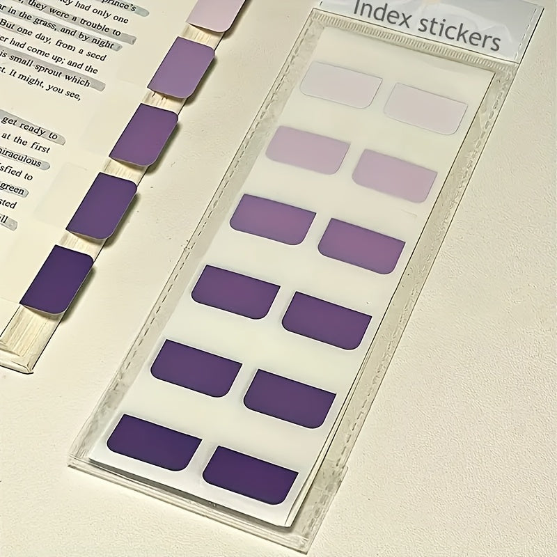 Gradient Color Transparent Writable Sticky Notes - Strong Adhesive Page Markers Suitable for Students & Office Workers, Transparent Front for Scanner\u002FFax, Color-Coded Index Tabs for Books, Documents, Planners, Tablets, Smartphones (Daily