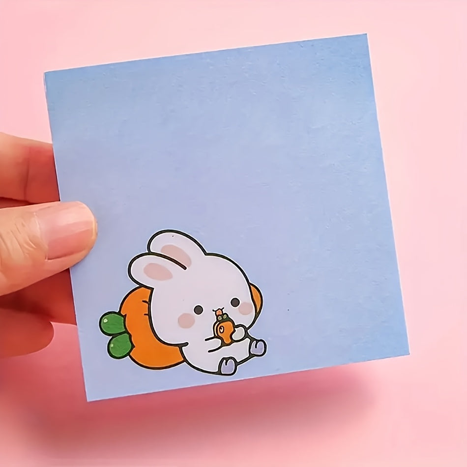80 Sheets Per Book of Adorable Portable Solid Color Cartoon Sticky Notes - Random Colors of Tearable Paper Towels And Reminder Notes