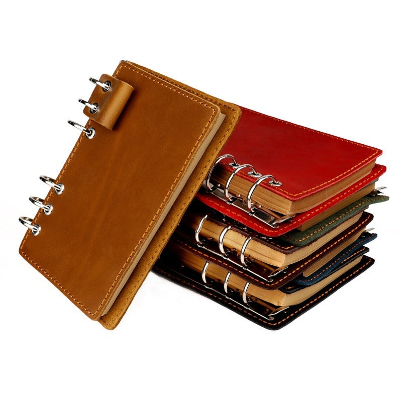 Vintage Genuine Leather Loose-Leaf Notebook | Replaceable Pages, Detachable Binder Design for Accounting, Travel Journaling, Daily Records, and Creative Writing