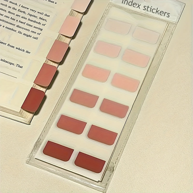 Gradient Color Transparent Writable Sticky Notes - Strong Adhesive Page Markers Suitable for Students & Office Workers, Transparent Front for Scanner\u002FFax, Color-Coded Index Tabs for Books, Documents, Planners, Tablets, Smartphones (Daily