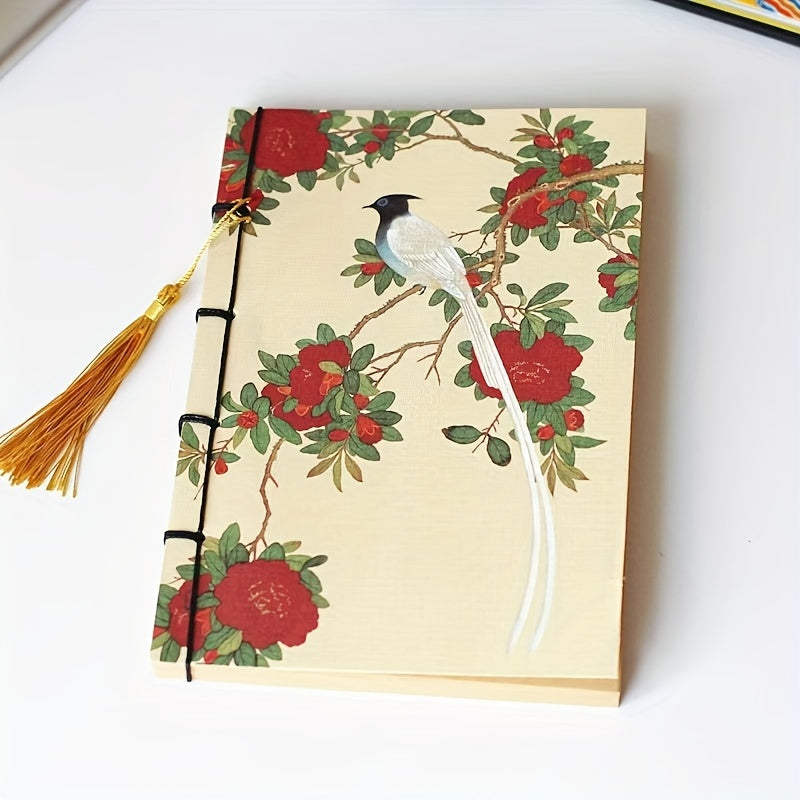 Soft Cover Vintage Chic Tassel Notebook with Perforated Pages for Daily Office Essentials