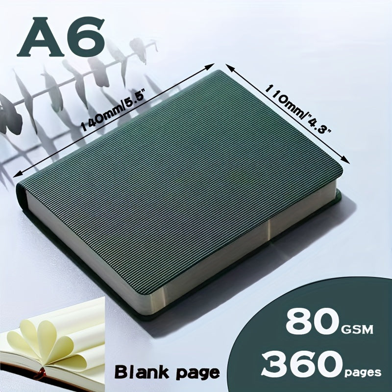 A6 360-Page Blank Lined Notebook