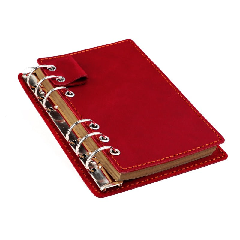 Vintage Genuine Leather Loose-Leaf Notebook | Replaceable Pages, Detachable Binder Design for Accounting, Travel Journaling, Daily Records, and Creative Writing