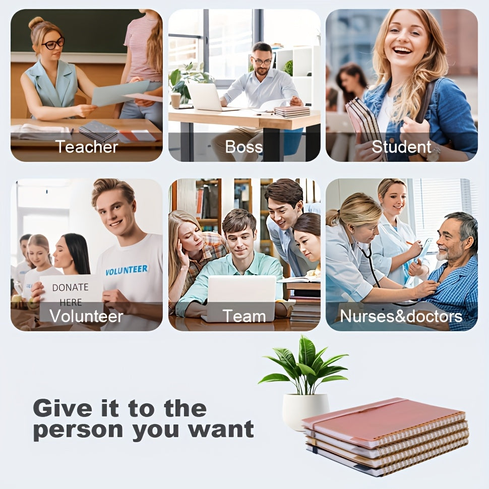 1pc, 160 Pages, A5\u002FA6 Size, PP Coil Spiral Notebook, Floral Design with Hot Stamping, Bandage Diary, PP Study Planner, Stationery, Teacher Materials, Office Supplies, Study Materials, Back-To-School Items