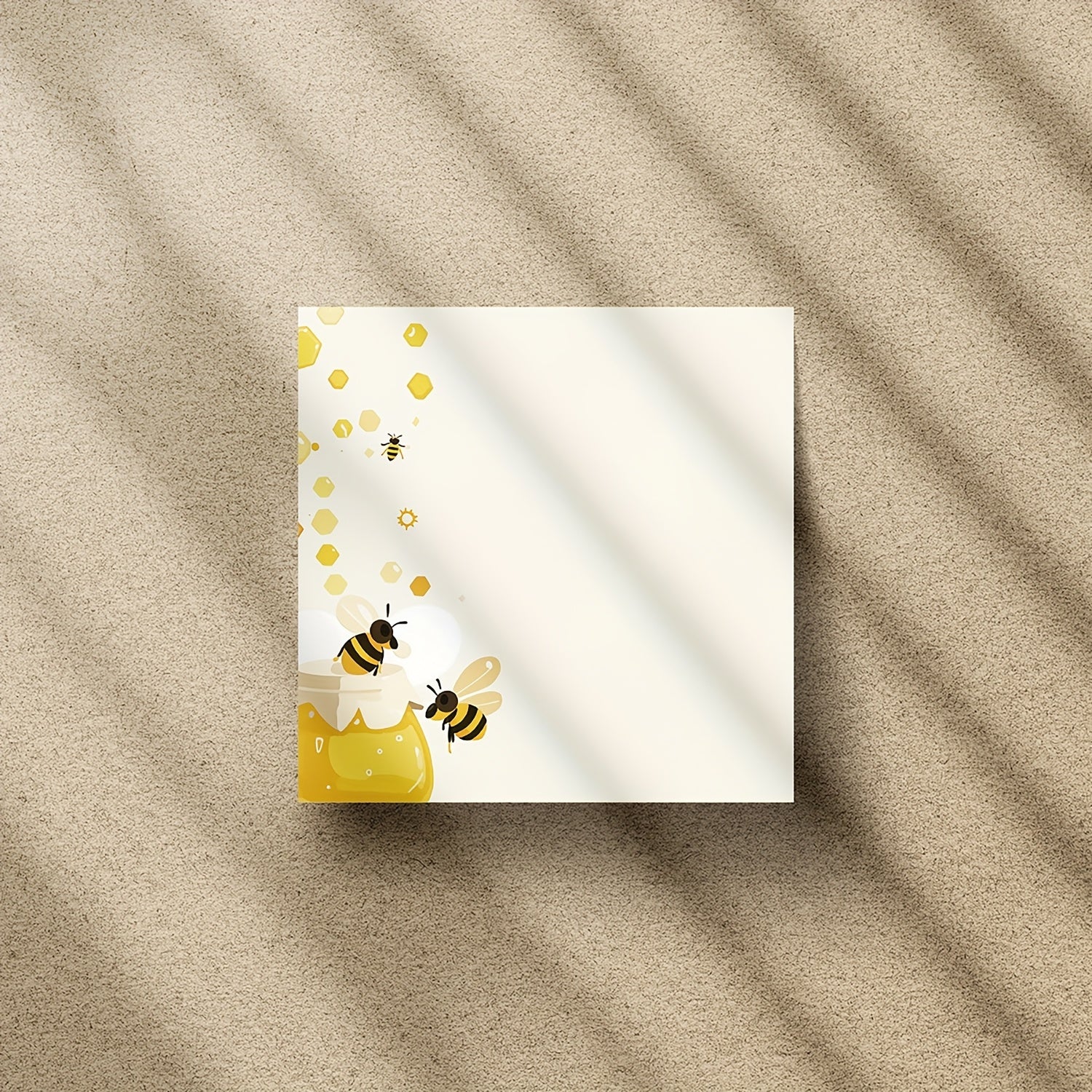 Adorable Sweet Bee Adorable 3x3 Inch Sweet Bee 1pc\u002F4pcs Sticky Note Set | Reusable Tearable Notes with Strong Adhesion for Journals, Planners, Offices, Schools and Homes, Bulk Cute Stationery Gifts