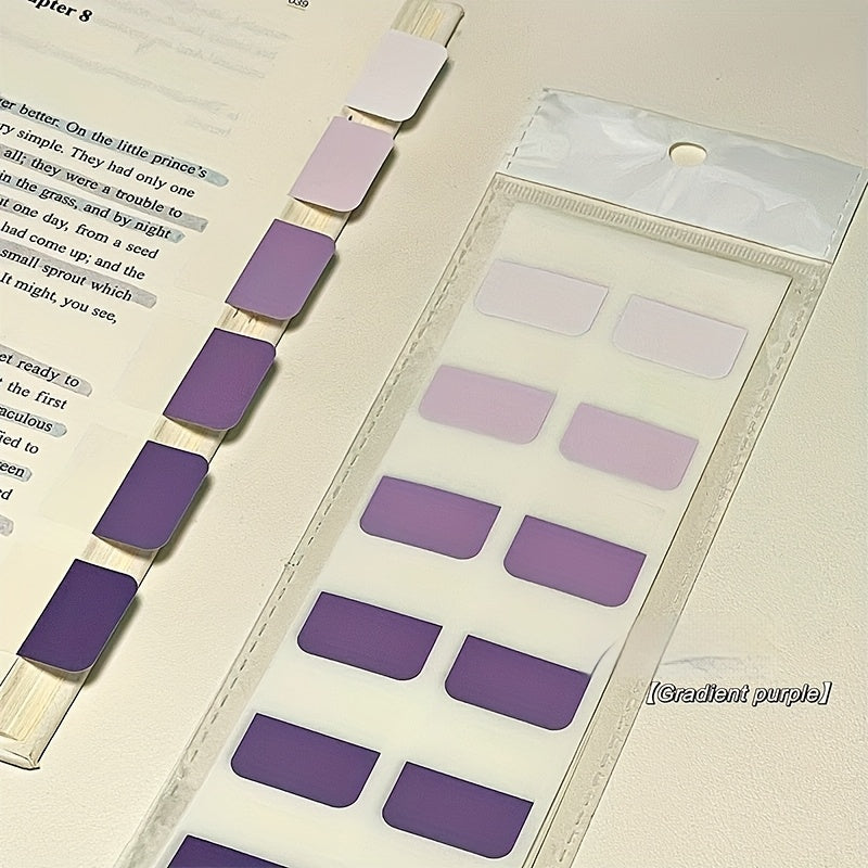 Gradient Color Transparent Writable Sticky Notes - Strong Adhesive Page Markers Suitable for Students & Office Workers, Transparent Front for Scanner\u002FFax, Color-Coded Index Tabs for Books, Documents, Planners, Tablets, Smartphones (Daily