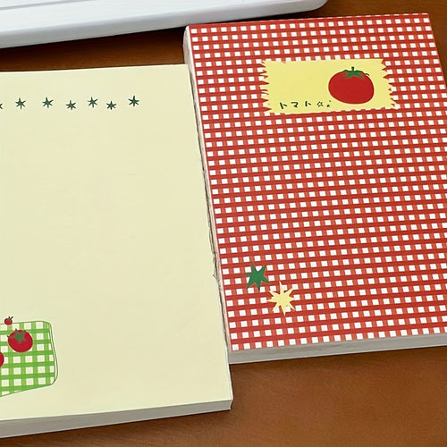 100pcs of Korean-Style Tomato Checkered High-Quality Blank Mini Notebooks, Unique Student Planners And Diaries
