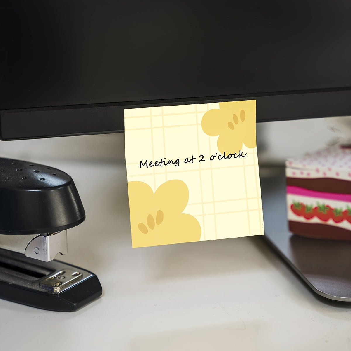 Cute 1pc\u002F4pcs 3x3 inch Self-Sticking Note Papers set, Adorable Cartoon Memo Pads with High-Adhesive, Reusable Tearable Post it Notes for Journal Planners Office School Home, Bulk Cute Stationery Gift