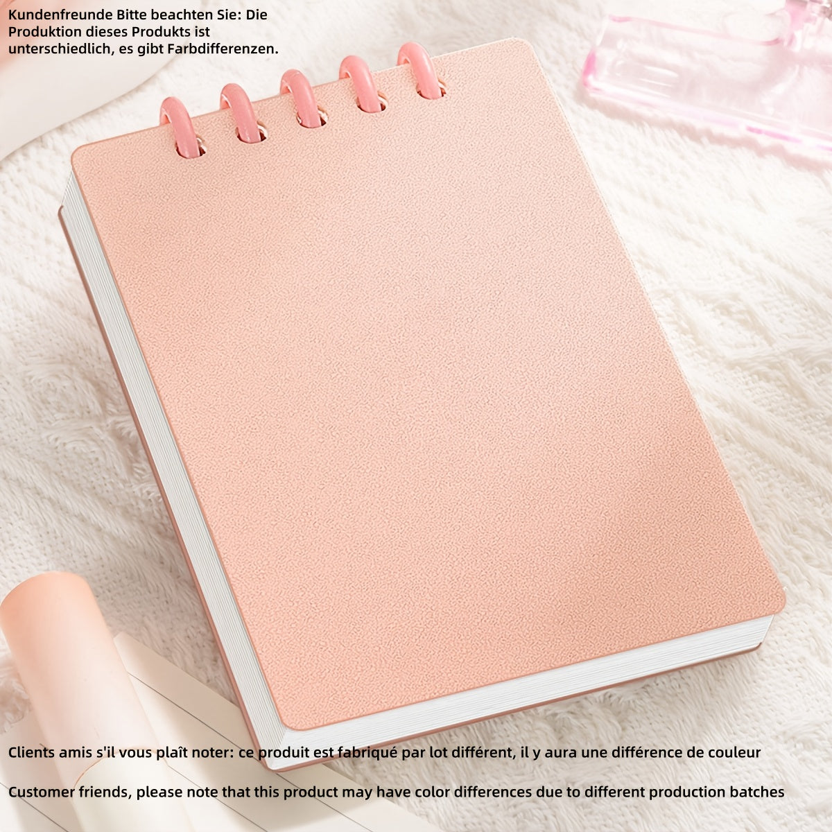 A7 Small Notebook with 80 Sheets, Portable Pocket-Sized Notepad in Easy Candy Colors, Thickened Notebook, Loose-Leaf Diary for School And Office Supplies