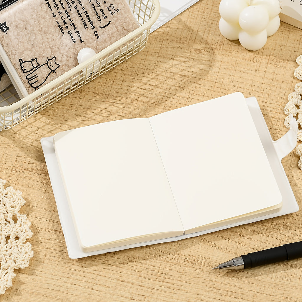 1pc, A7 Cat Pocket Notebook - Soft Plush Button Notebook, 192 Pages, Drawing Book, Stress Relief Diary, Thick Blank Marker Handbook, Schedule Notebook, Portable Travel Journal, Prize, Ideal Gifts, Festival Present