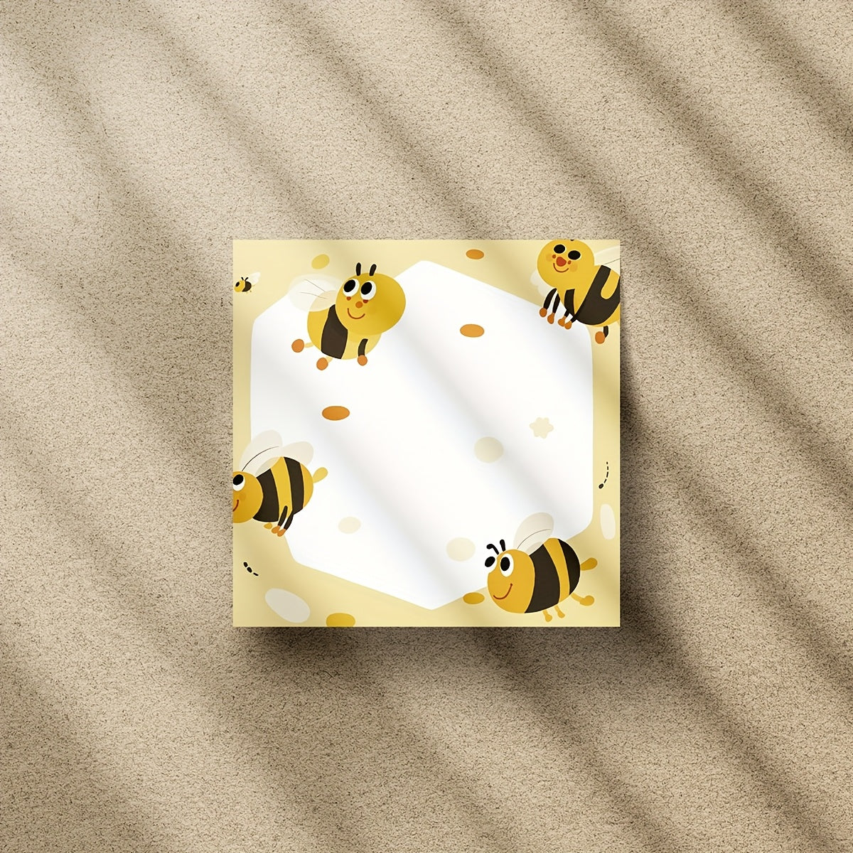 Adorable Sweet Bee Adorable 3x3 Inch Sweet Bee 1pc\u002F4pcs Sticky Note Set | Reusable Tearable Notes with Strong Adhesion for Journals, Planners, Offices, Schools and Homes, Bulk Cute Stationery Gifts