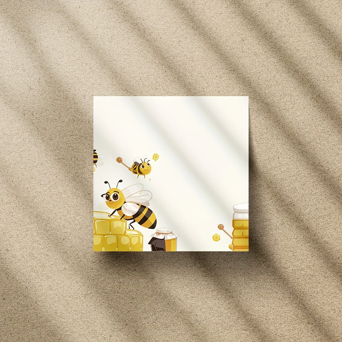 Adorable Sweet Bee Adorable 3x3 Inch Sweet Bee 1pc\u002F4pcs Sticky Note Set | Reusable Tearable Notes with Strong Adhesion for Journals, Planners, Offices, Schools and Homes, Bulk Cute Stationery Gifts