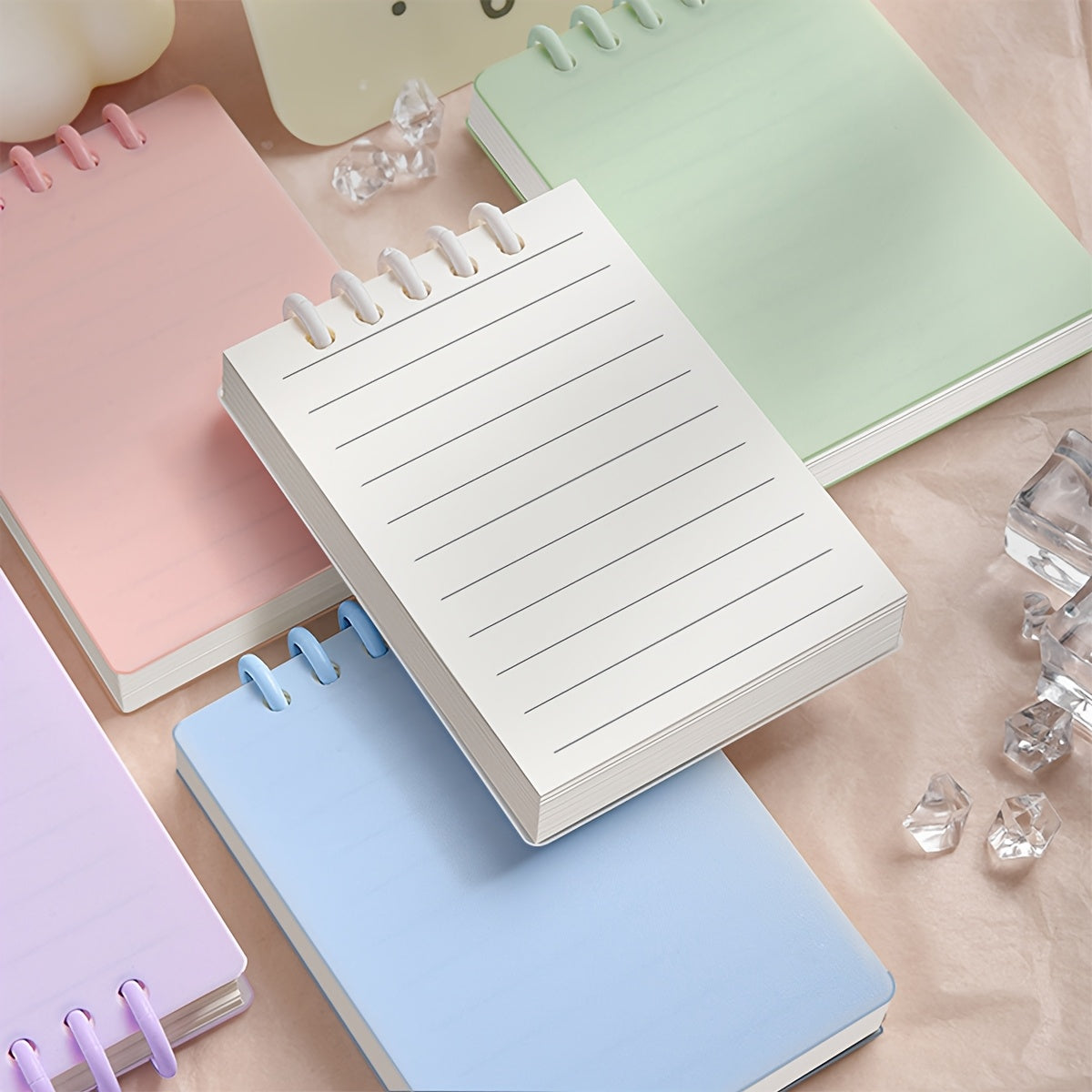 A7 Small Notebook with 80 Sheets, Portable Pocket-Sized Notepad in Easy Candy Colors, Thickened Notebook, Loose-Leaf Diary for School And Office Supplies