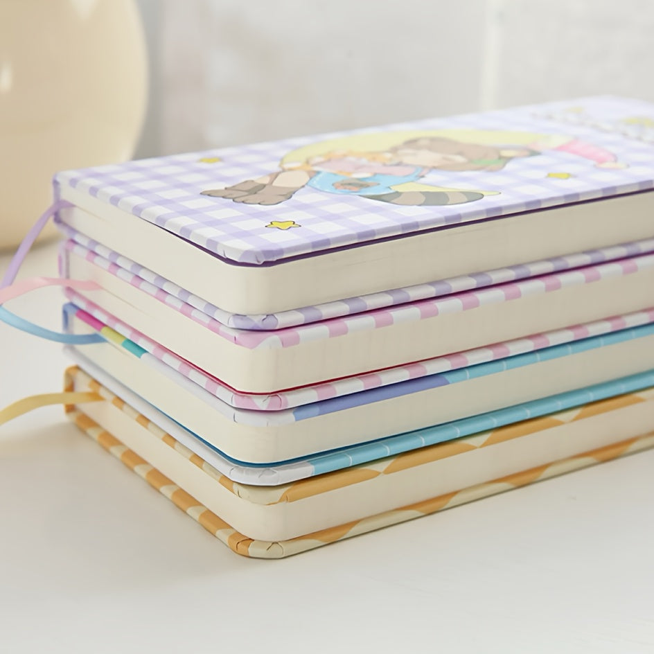 1pc Cute Cartoon Animal Theme Notebook, 80 Sheets\u002F160 Pages, Grid Diary Planner for Weekly Planning and Journaling – Perfect School & Office Use! Back-to-School Essential