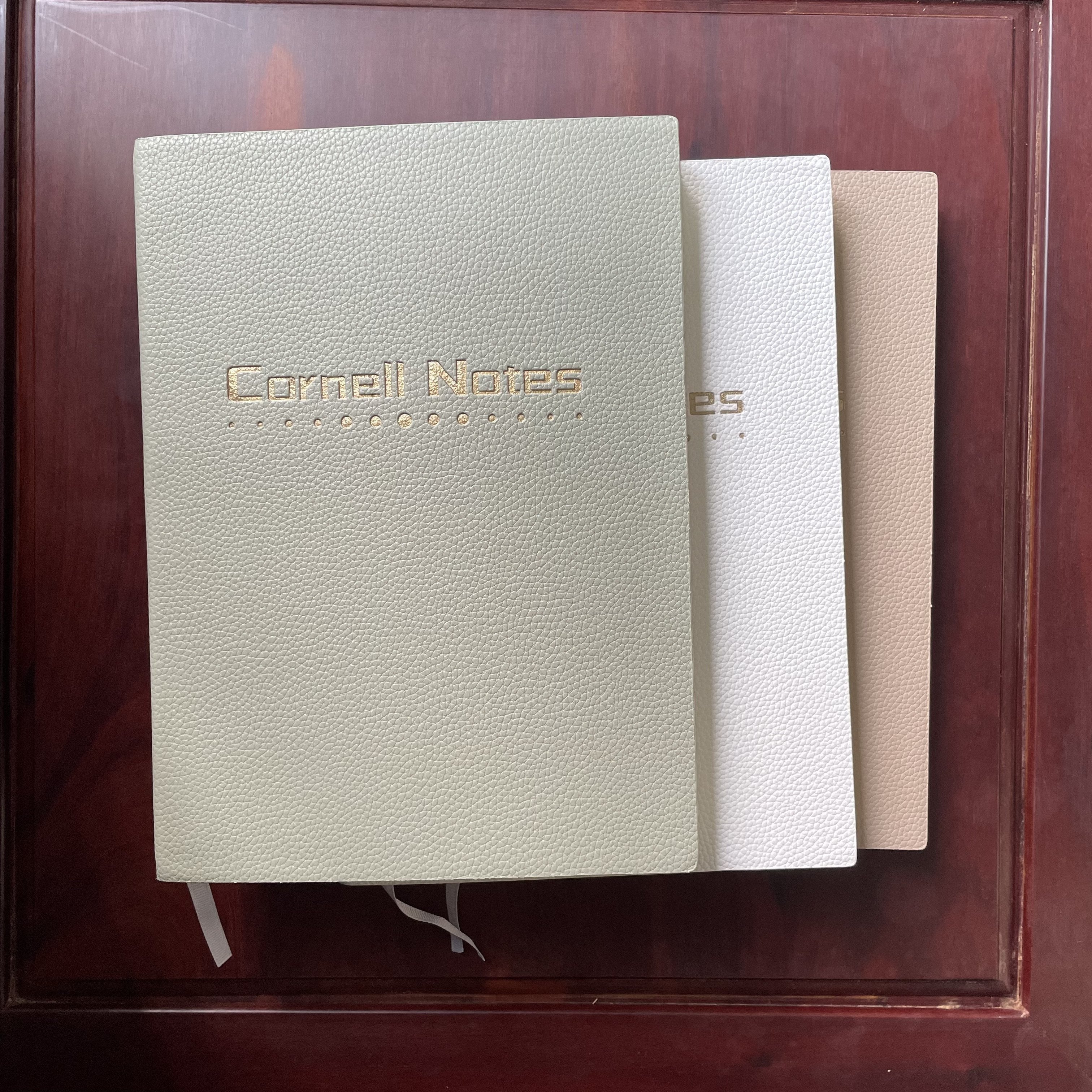 Cornell Notes B5 Study Record Notebook (Comes with 4 Four-Leaf Paper Clips And 50 Transparent Sticky Notes), Skin-Feel PU Leather Cover, 130 Sheets\u002F260 Pages Per Notebook, Thickened High-Quality Paper, Applicable to The 5R Learning Method to Improve