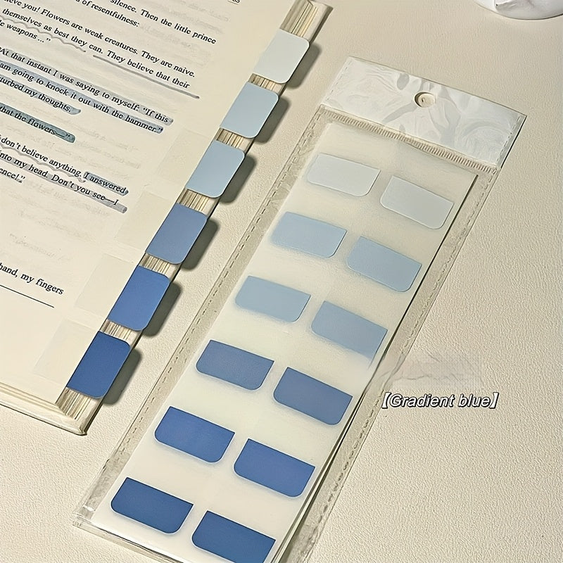 Gradient Color Transparent Writable Sticky Notes - Strong Adhesive Page Markers Suitable for Students & Office Workers, Transparent Front for Scanner\u002FFax, Color-Coded Index Tabs for Books, Documents, Planners, Tablets, Smartphones (Daily