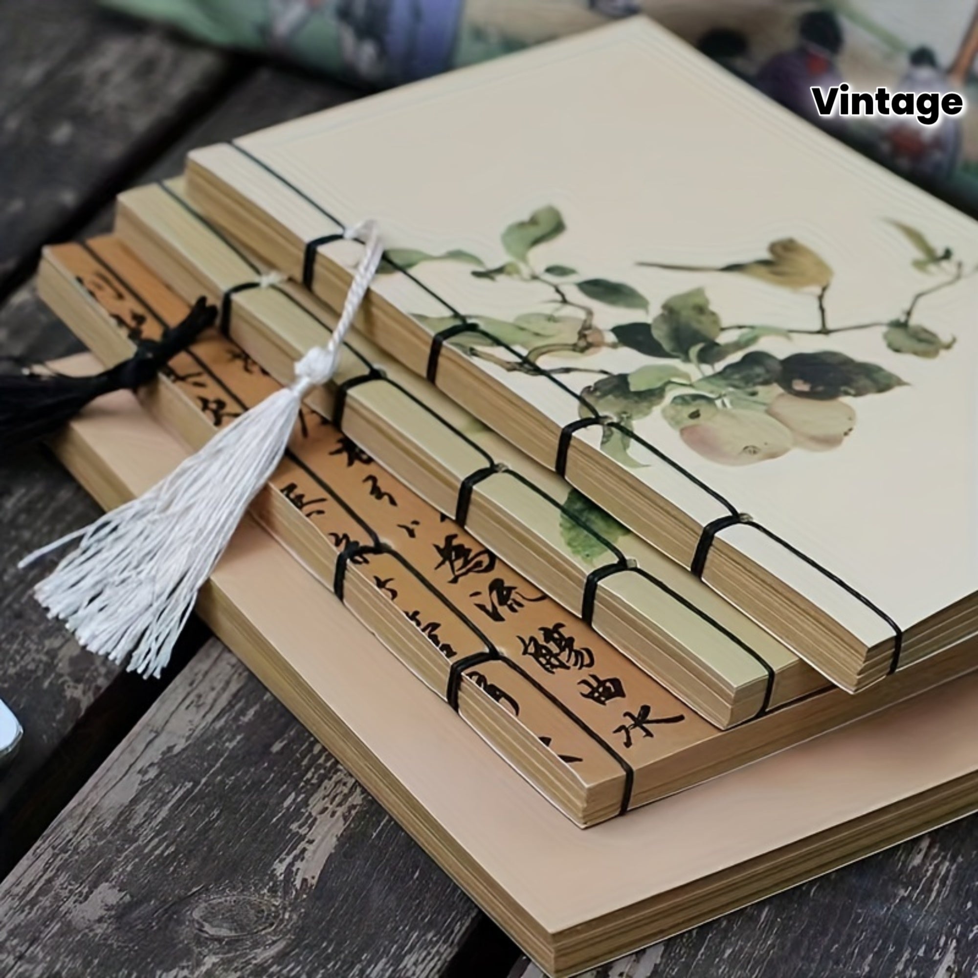 Soft Cover Vintage Chic Tassel Notebook with Perforated Pages for Daily Office Essentials