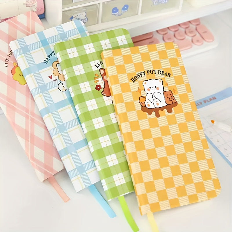 1pc Cute Cartoon Animal Theme Notebook, 80 Sheets\u002F160 Pages, Grid Diary Planner for Weekly Planning and Journaling – Perfect School & Office Use! Back-to-School Essential