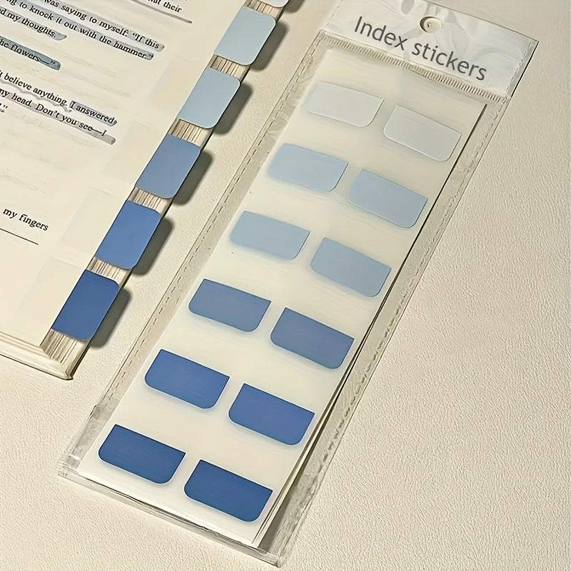 Gradient Color Transparent Writable Sticky Notes - Strong Adhesive Page Markers Suitable for Students & Office Workers, Transparent Front for Scanner\u002FFax, Color-Coded Index Tabs for Books, Documents, Planners, Tablets, Smartphones (Daily