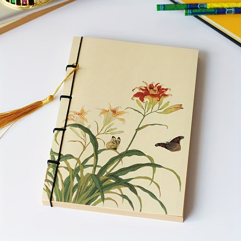 Soft Cover Vintage Chic Tassel Notebook with Perforated Pages for Daily Office Essentials