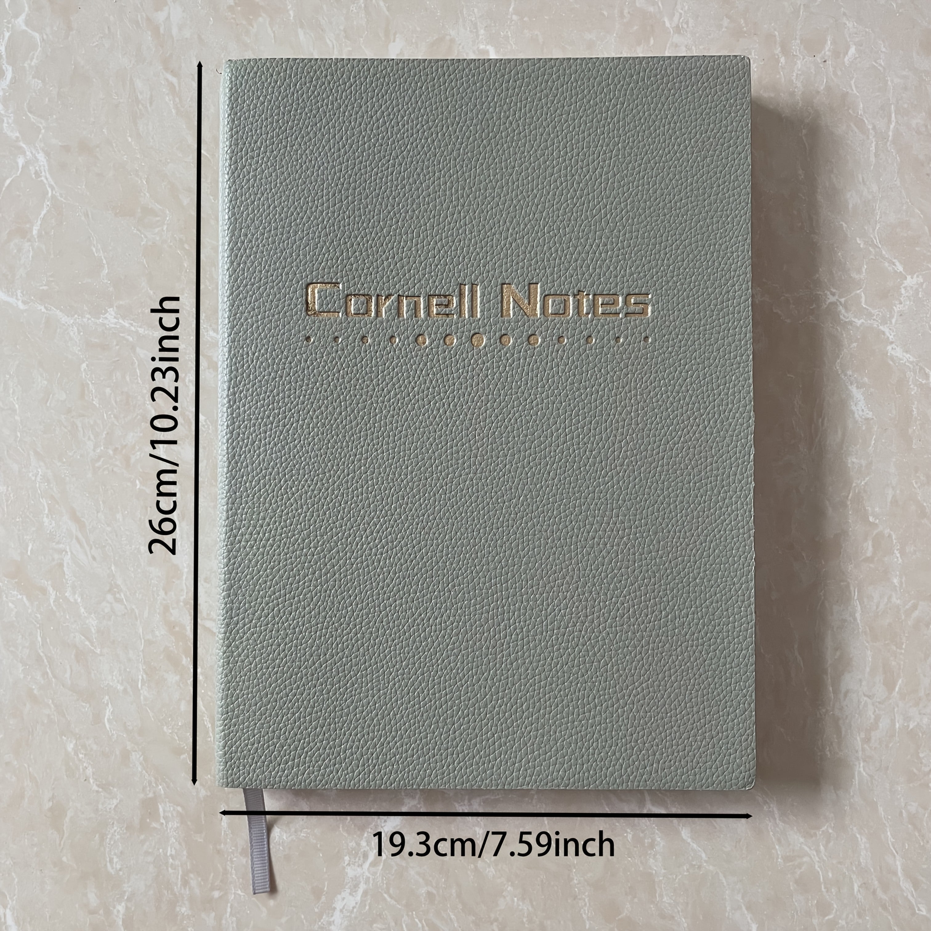 Cornell Notes B5 Study Record Notebook (Comes with 4 Four-Leaf Paper Clips And 50 Transparent Sticky Notes), Skin-Feel PU Leather Cover, 130 Sheets\u002F260 Pages Per Notebook, Thickened High-Quality Paper, Applicable to The 5R Learning Method to Improve